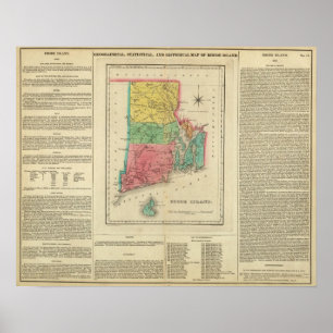 Map Of Rhode Island Poster