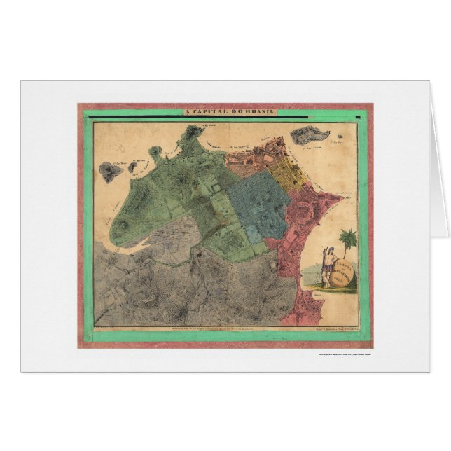 Map of Rio de Janeiro by Michellerie 1831 (Front Horizontal)