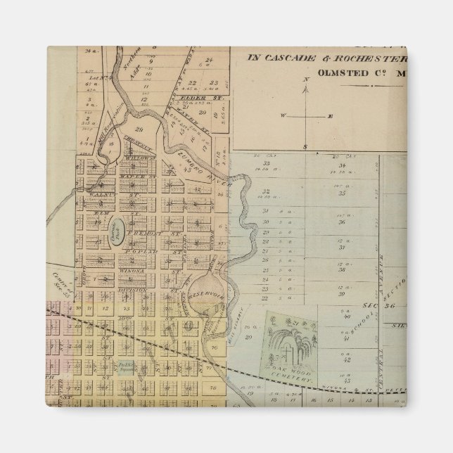 Map of Rochester, Minnesota Magnet (Front)