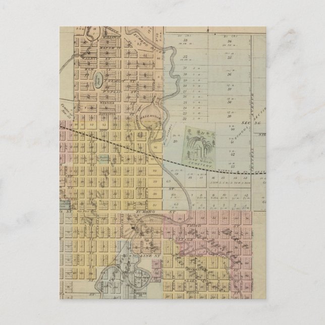Map of Rochester, Minnesota Postcard (Front)
