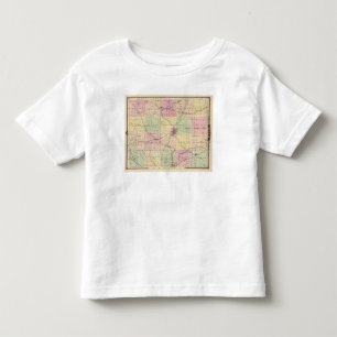 Map of Rock County, State of Wisconsin Toddler T-Shirt