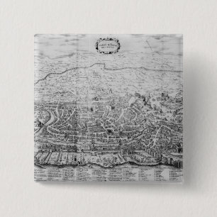 Map of Rome 15 Cm Square Badge