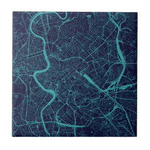 Map of Rome Ceramic Tile