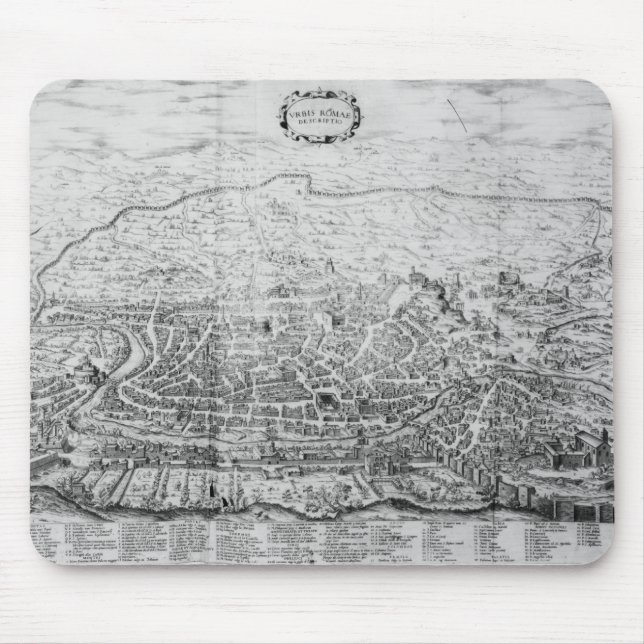 Map of Rome Mouse Pad (Front)