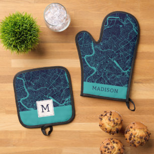Map of Rome Oven Mitt & Pot Holder Set