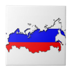 Map of Russia Ceramic Tile
