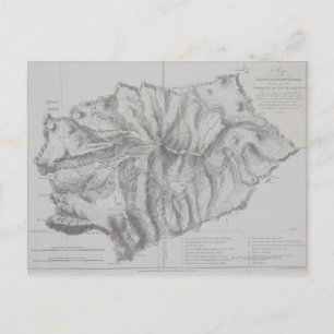 Map of Saint Helena Island Postcard