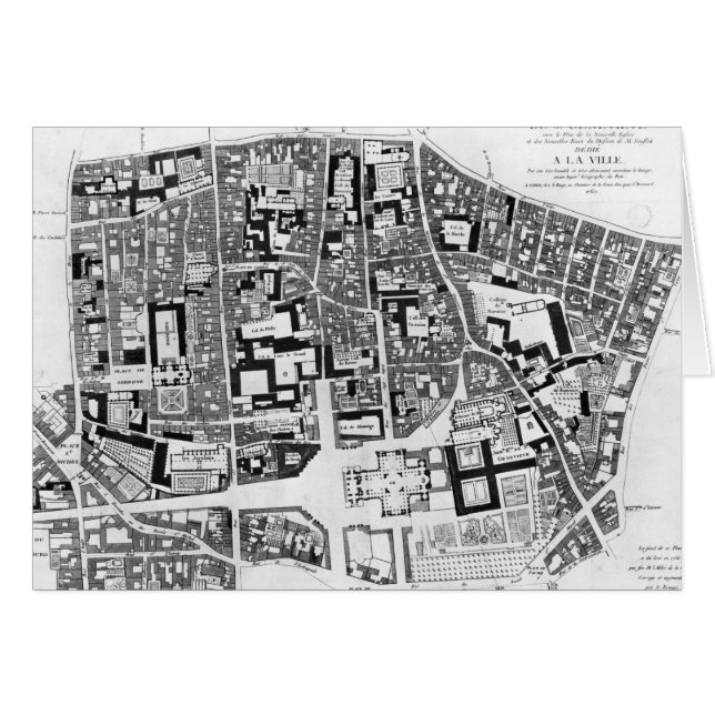 Map of Sainte-Genevieve area, Paris, 1756 (Front Horizontal)