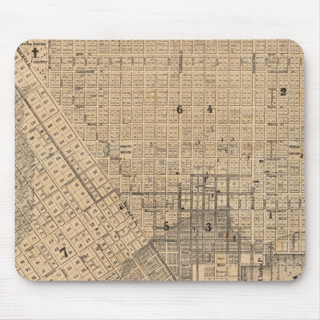 Map of San Francisco Mouse Pad (Front)
