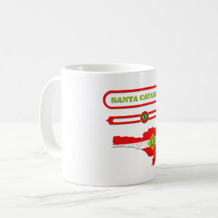 MAP OF SANTA CATARINA. SAMER BRASIL COFFEE MUG