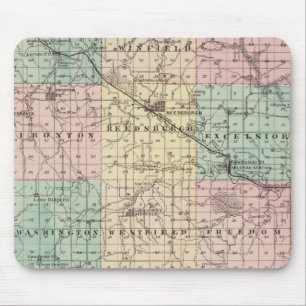 Map of Sauk County and Kilbourn City Mouse Pad