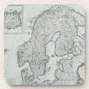 Map of Scandinavia Coaster