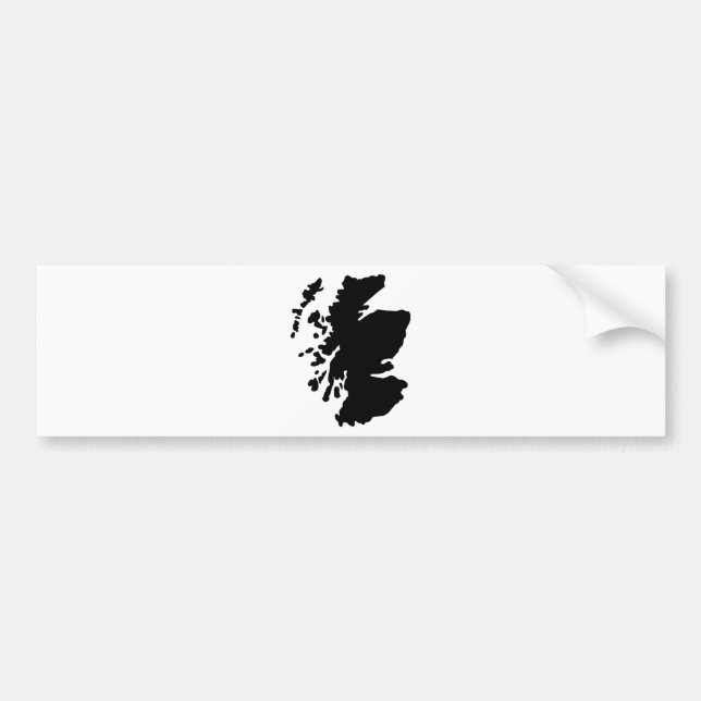 Map of Scotland Bumper Sticker (Front)