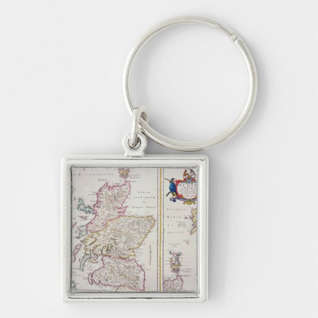 Map of Scotland, c.1700 Key Ring (Front)