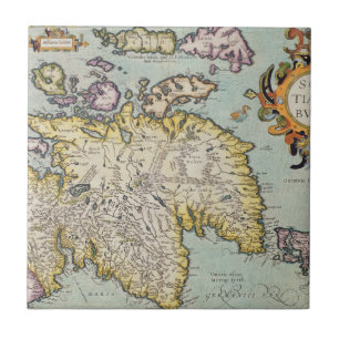 Map of Scotland Miliaria Scotia Ceramic Tile
