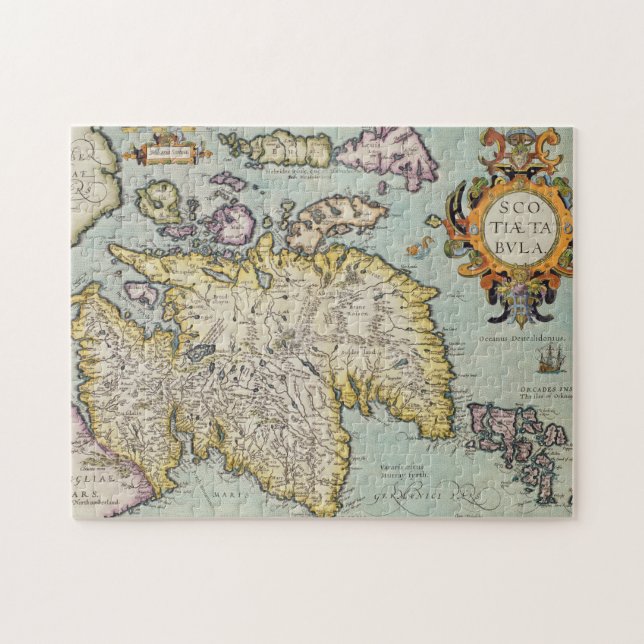 Map of Scotland | Miliaria Scotia Jigsaw Puzzle (Horizontal)