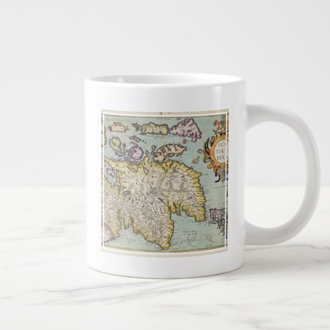 Map of Scotland | Miliaria Scotia Large Coffee Mug (Right)