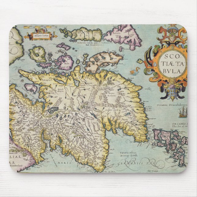 Map of Scotland | Miliaria Scotia Mouse Pad (Front)