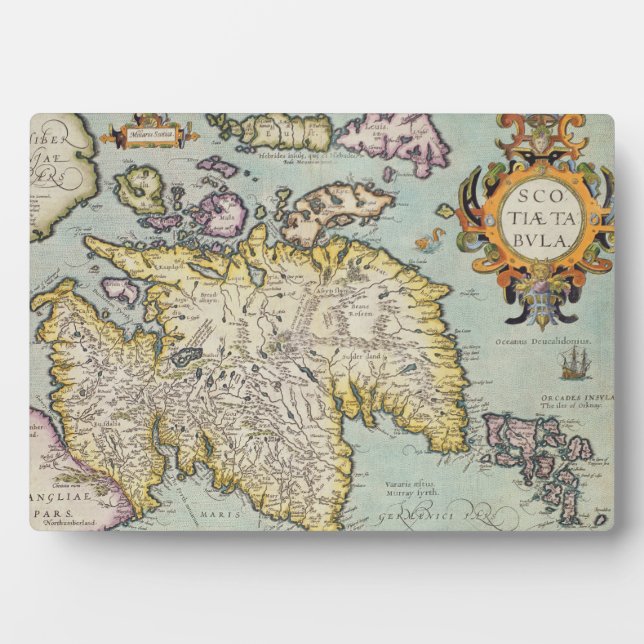 Map of Scotland | Miliaria Scotia Plaque (Front)