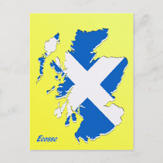 Map of Scotland postcard