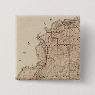 Map of Scott County, Minnesota 15 Cm Square Badge