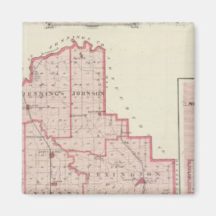 Map of Scott County with Lexington, Scottsburg Magnet