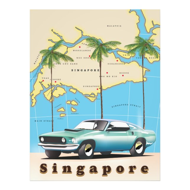 map of Singapore Photo Print (Front)