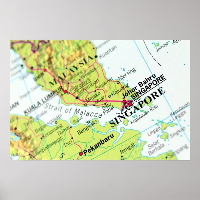 Map of Singapore Poster (Front)