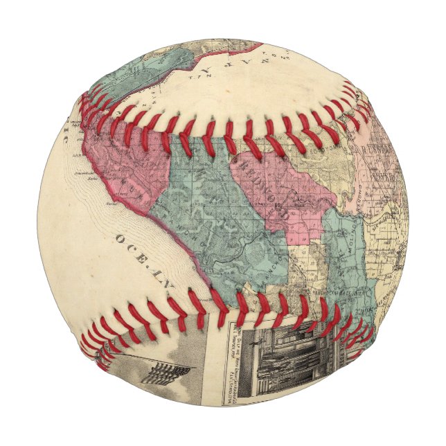 Map of Sonoma County California Baseball (Front)