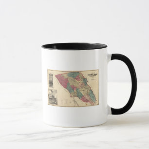 Map of Sonoma County California Mug
