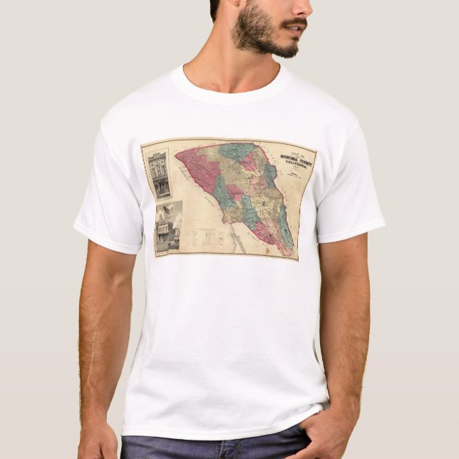 Map of Sonoma County California T-Shirt (Front)