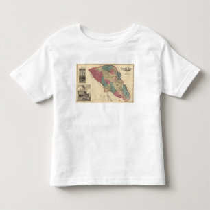 Map of Sonoma County California Toddler T-Shirt