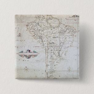 Map of South America 15 Cm Square Badge