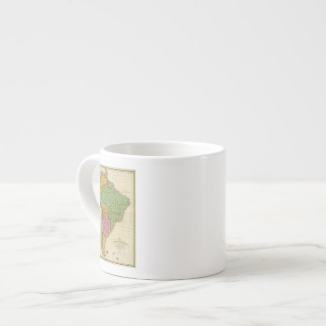 Map of South America 4 Espresso Cup (Front Left)
