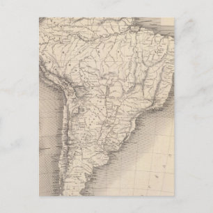 Map of South America 4 Postcard
