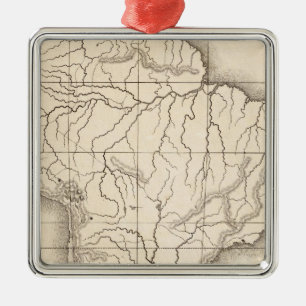 Map of South America Metal Tree Decoration
