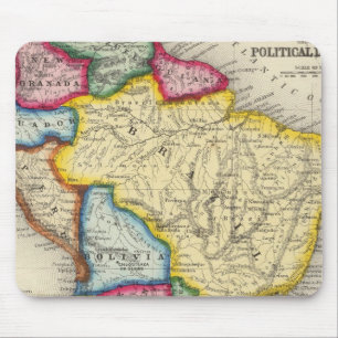 Map Of South America Mouse Pad