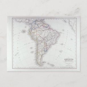 Map of South America Postcard