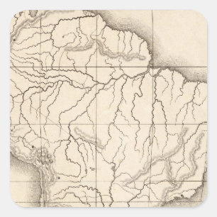 Map of South America Square Sticker