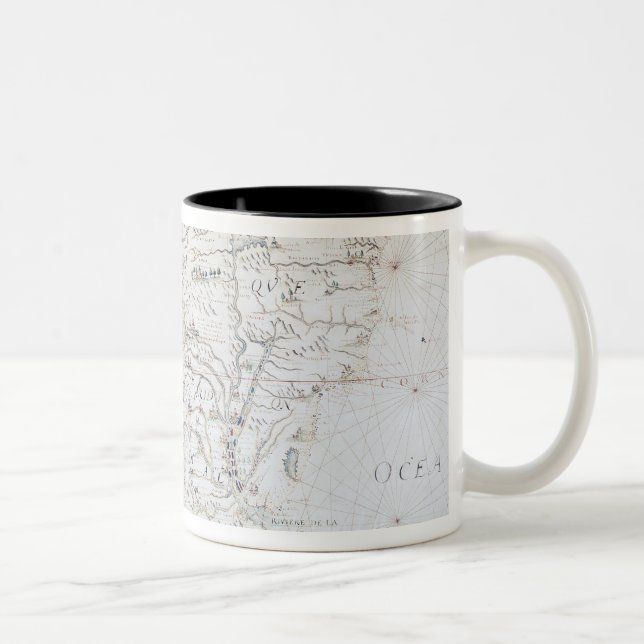Map of South America Two-Tone Coffee Mug (Right)