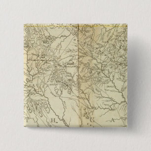 Map Of  South and North Carolina 15 Cm Square Badge