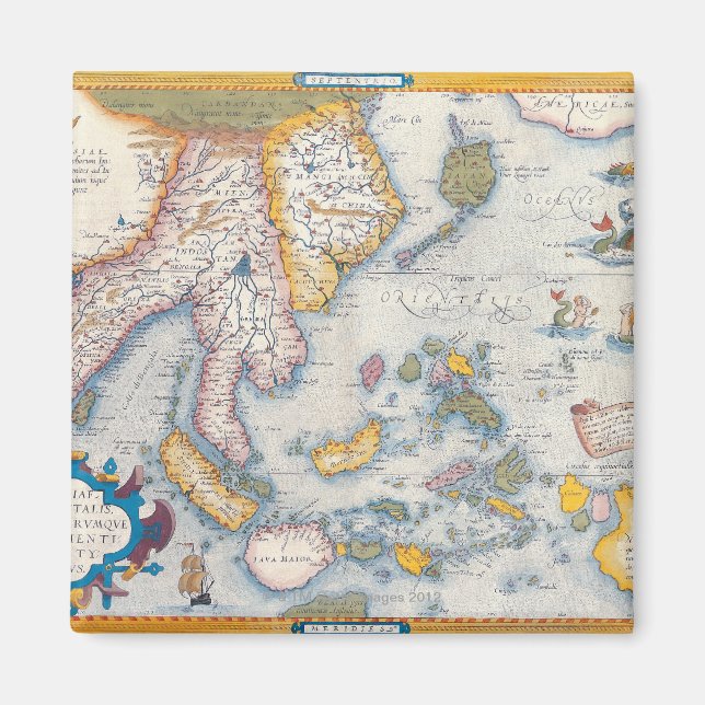 Map of South East Asia 2 Magnet (Front)