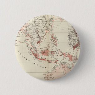 Map of South-East Asia & North Australia 6 Cm Round Badge