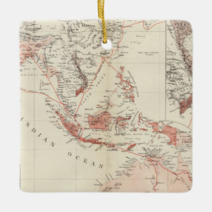 Map of South-East Asia & North Australia Ceramic Ornament