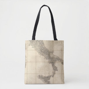 Map of South Italy and Adjacent Coasts Tote Bag