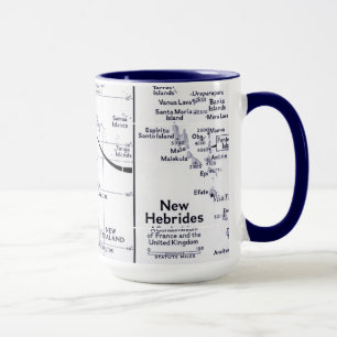 Map of South Pacific Ocean Mug