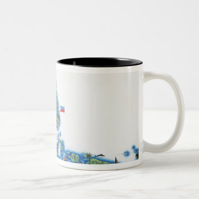 Map of southeastern Asia Two-Tone Coffee Mug (Right)