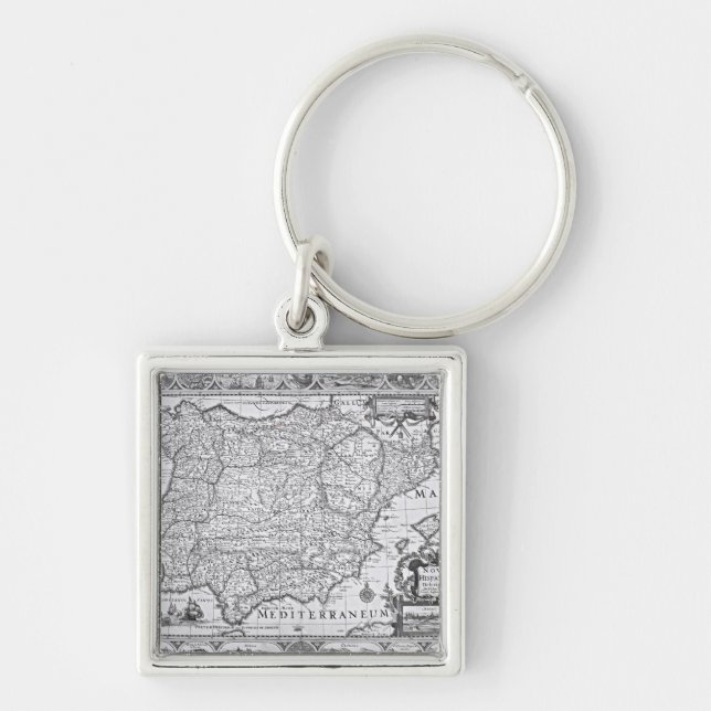 Map of Spain Key Ring (Front)