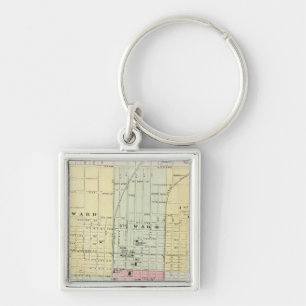 Map of Springfield City Key Ring