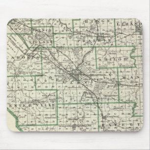Map of St Clair County, Lebanon and Carlyle Mouse Pad